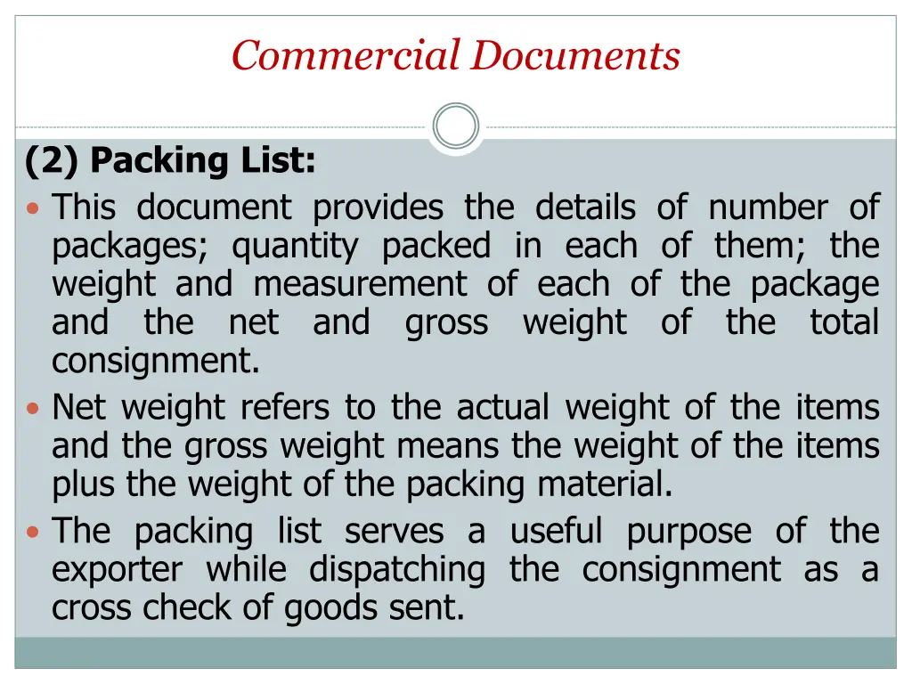 commercial documents 2