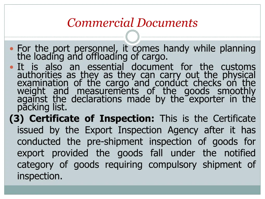 commercial documents 3