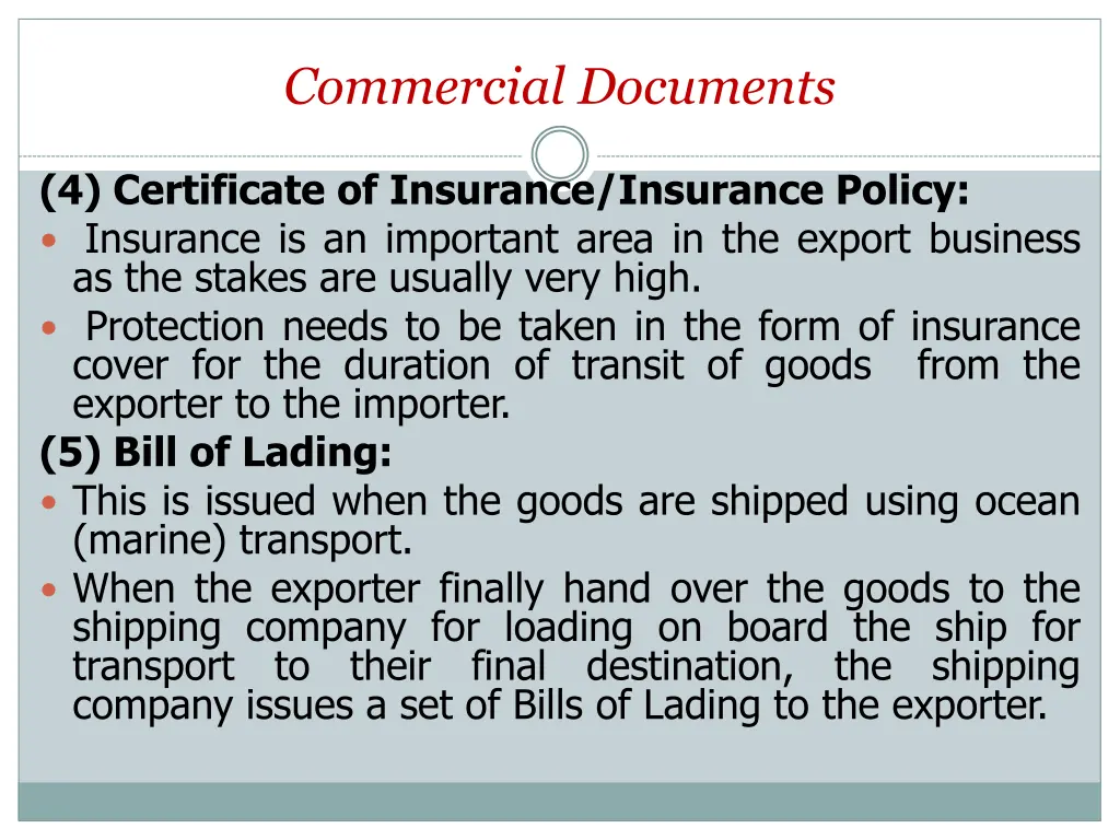 commercial documents 4