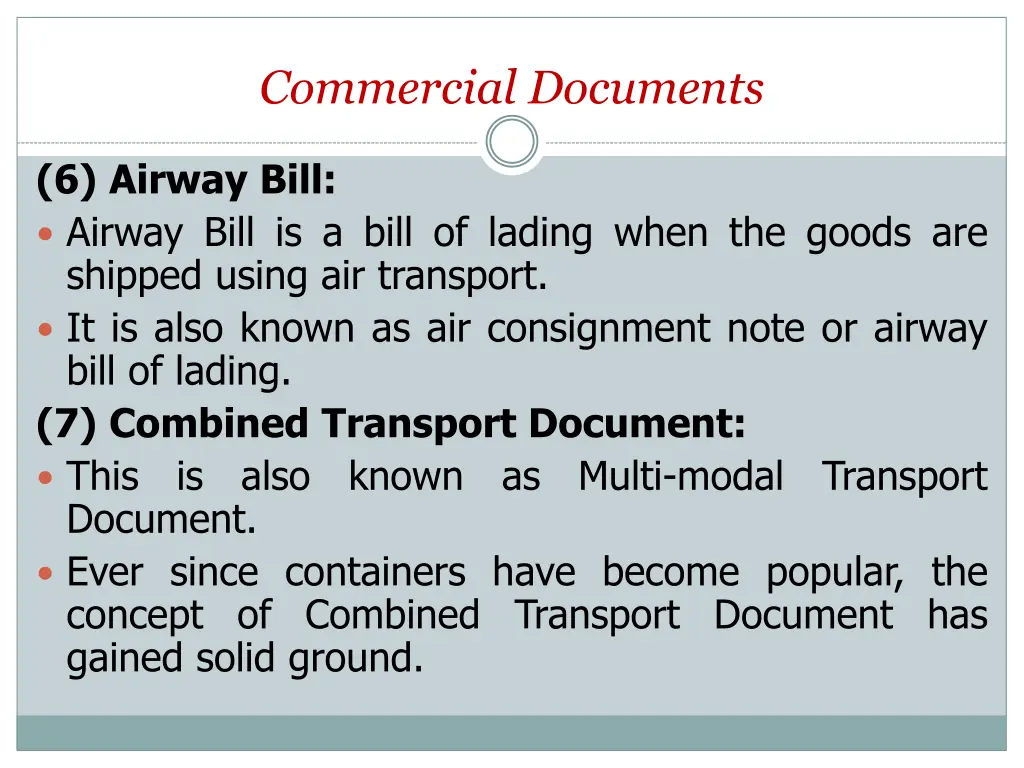 commercial documents 5