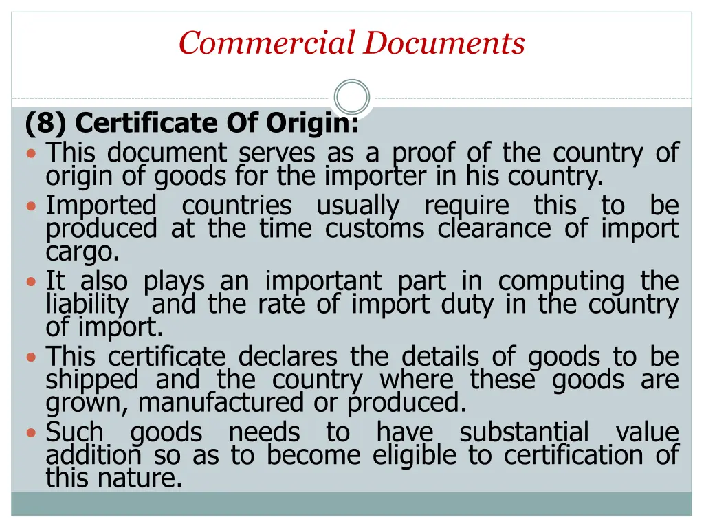 commercial documents 6