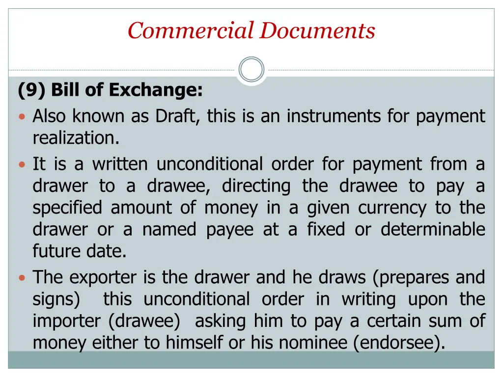 commercial documents 7