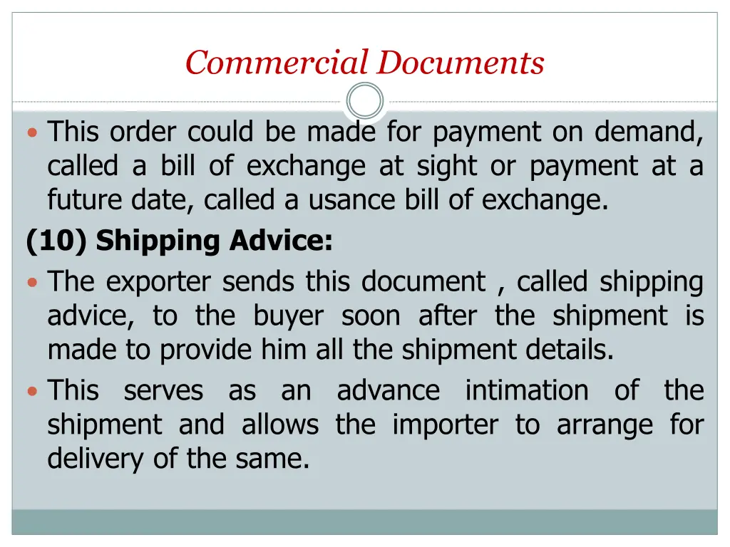 commercial documents 8