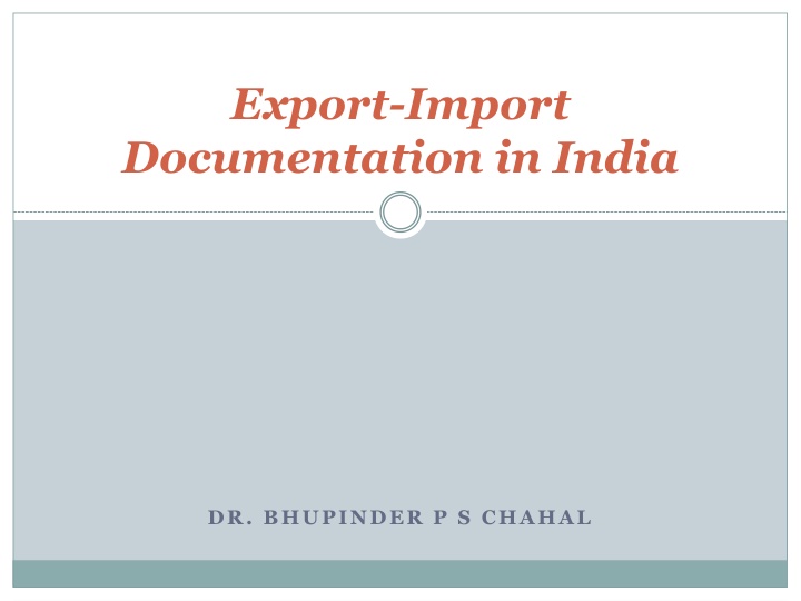 export import documentation in india