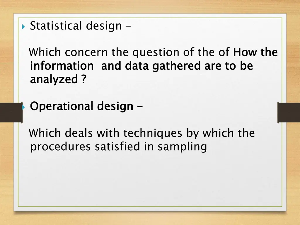 statistical design