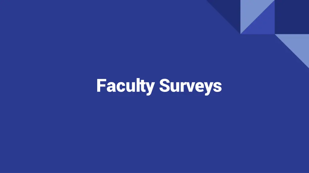 faculty surveys