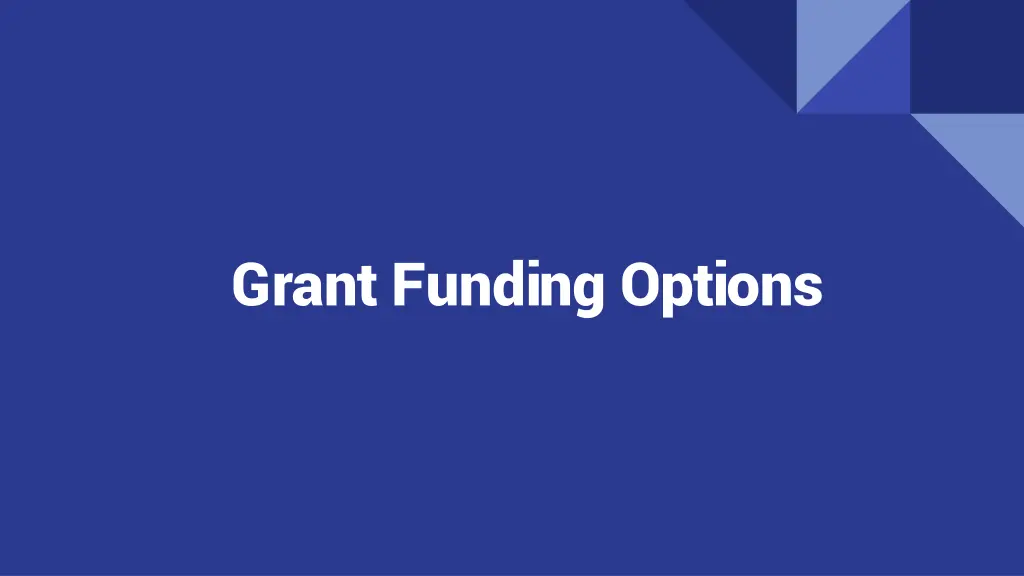 grant funding options