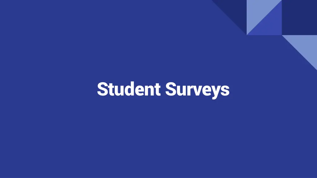 student surveys