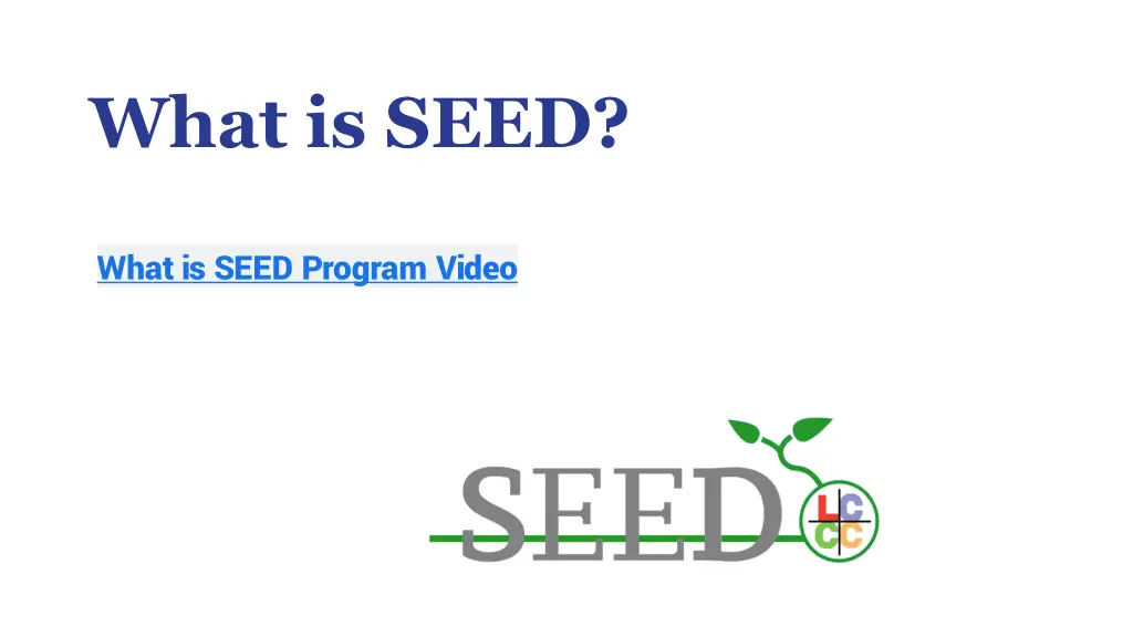 what is seed