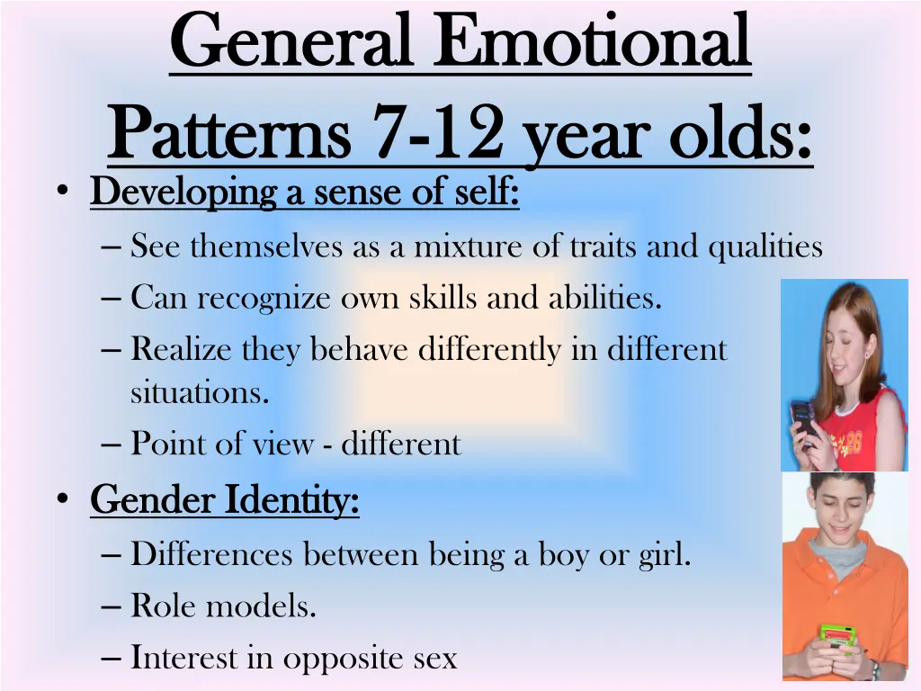 general emotional general emotional patterns