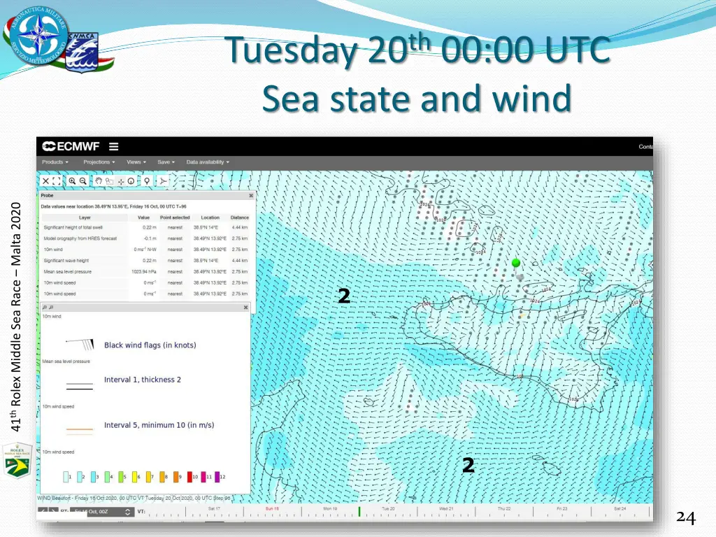 tuesday 20 th 00 00 utc sea state and wind