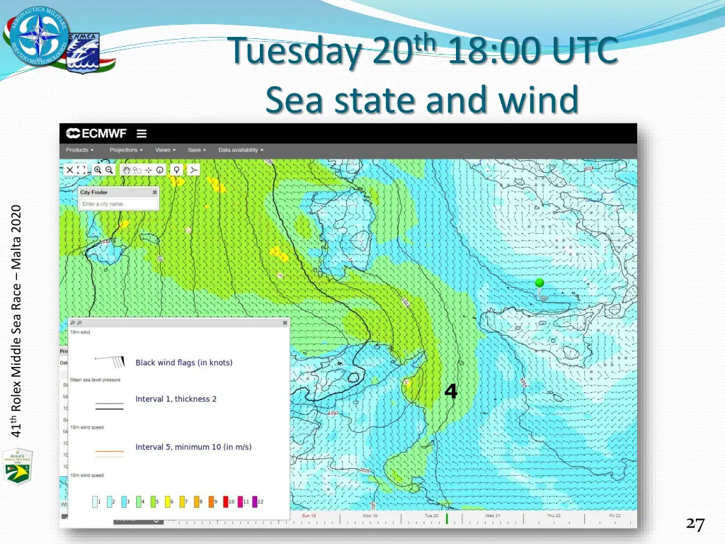 tuesday 20 th 18 00 utc sea state and wind