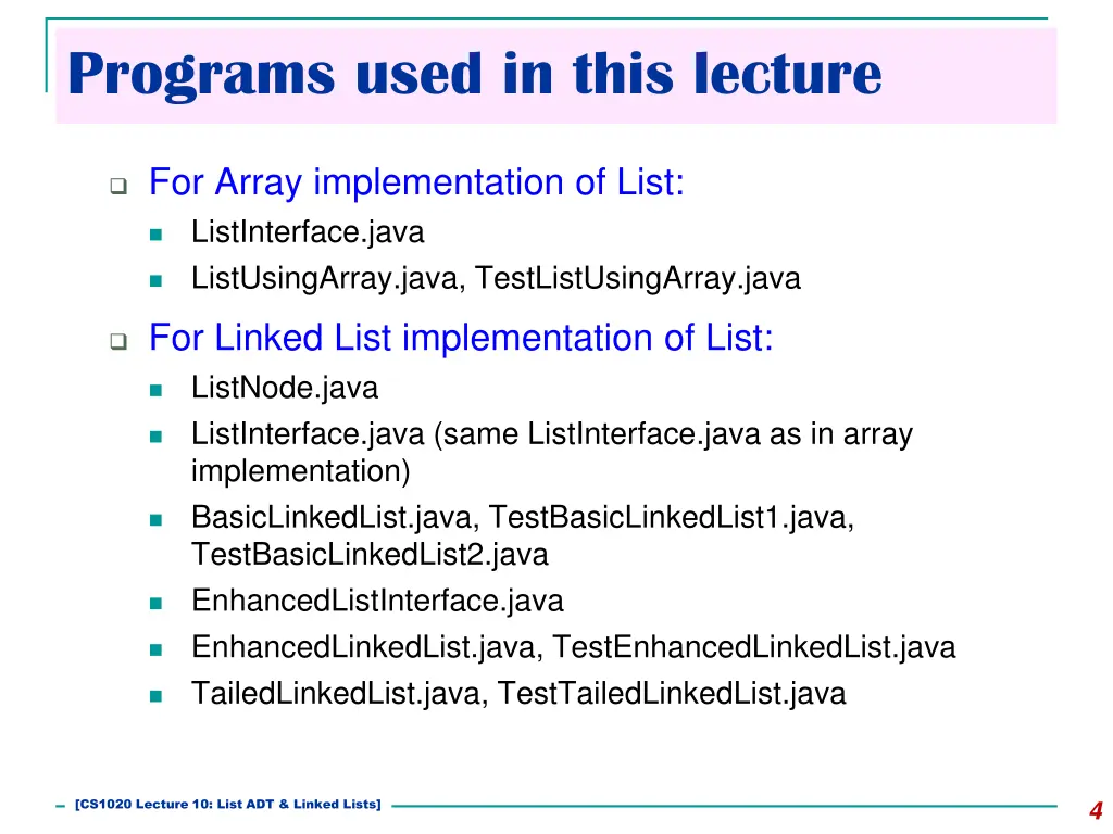 programs used in this lecture