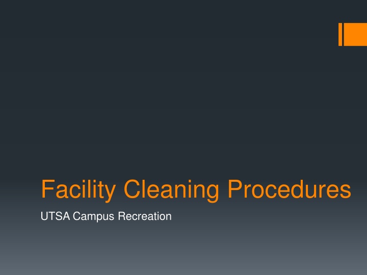 facility cleaning procedures