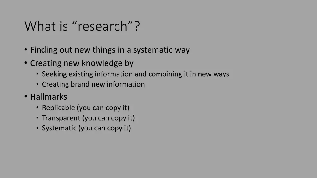 what is research