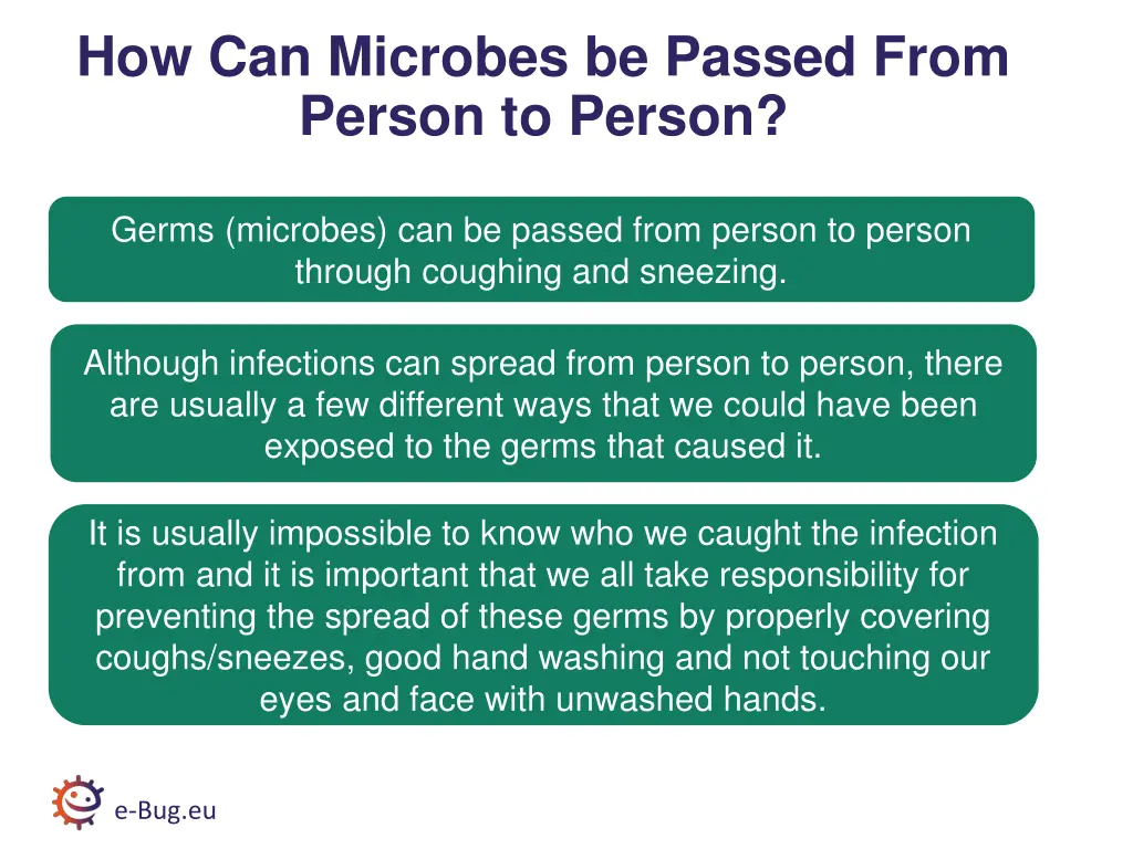 how can microbes be passed from person to person