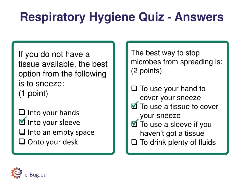 respiratory hygiene quiz answers 1