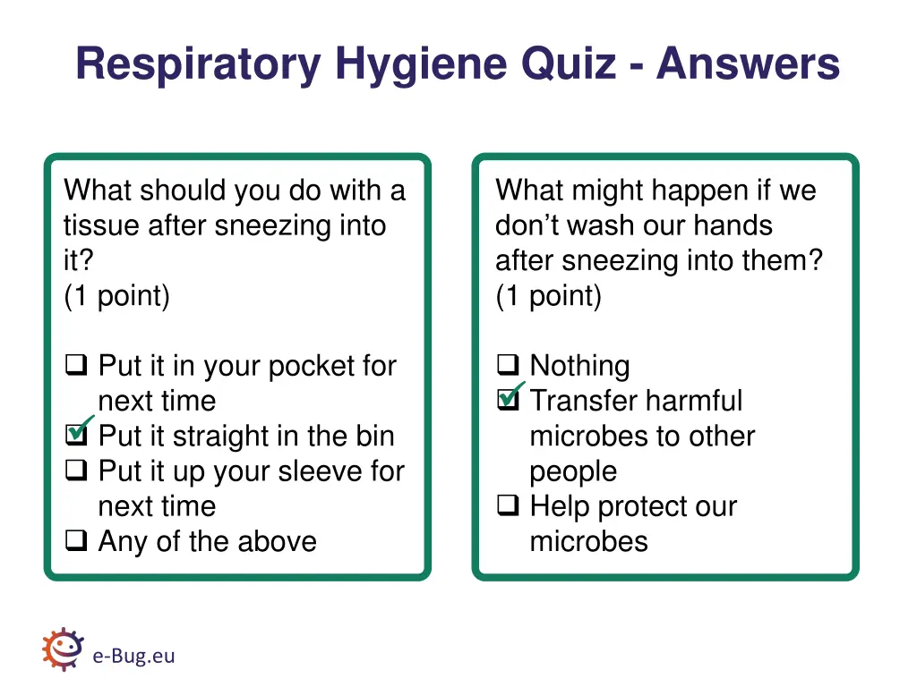 respiratory hygiene quiz answers 2