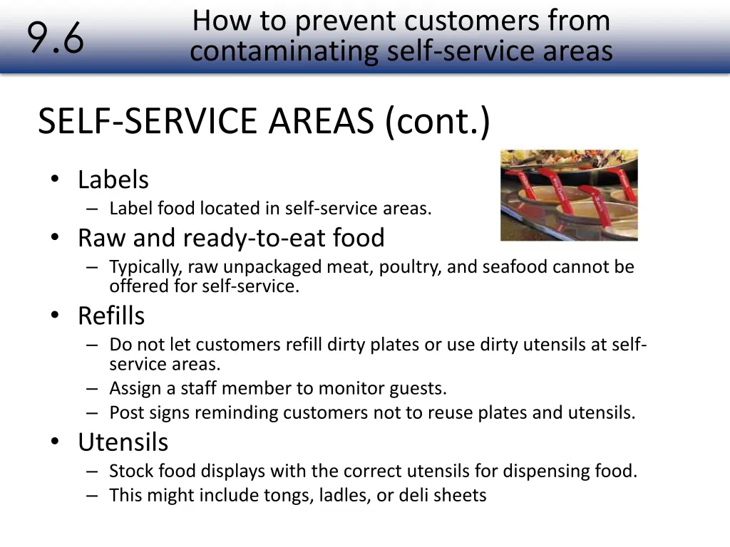 how to prevent customers from contaminating self 1