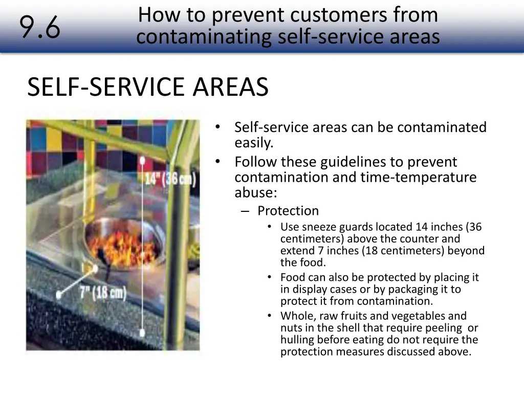 how to prevent customers from contaminating self