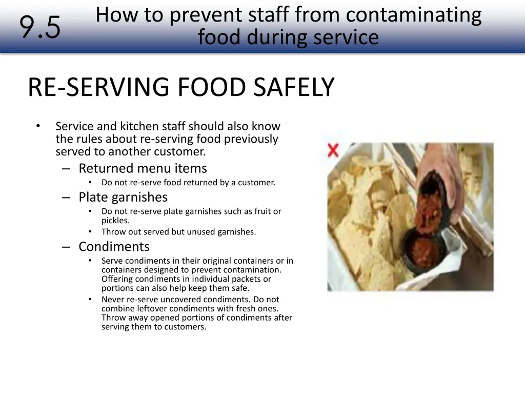 how to prevent staff from contaminating food