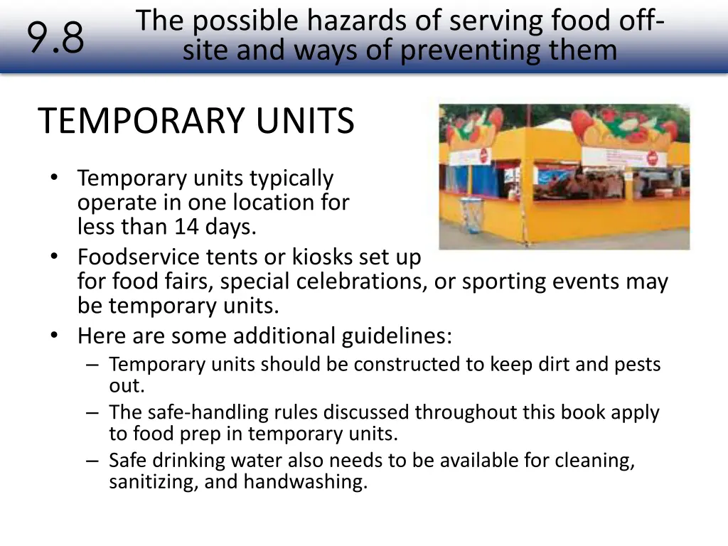 the possible hazards of serving food off site 2