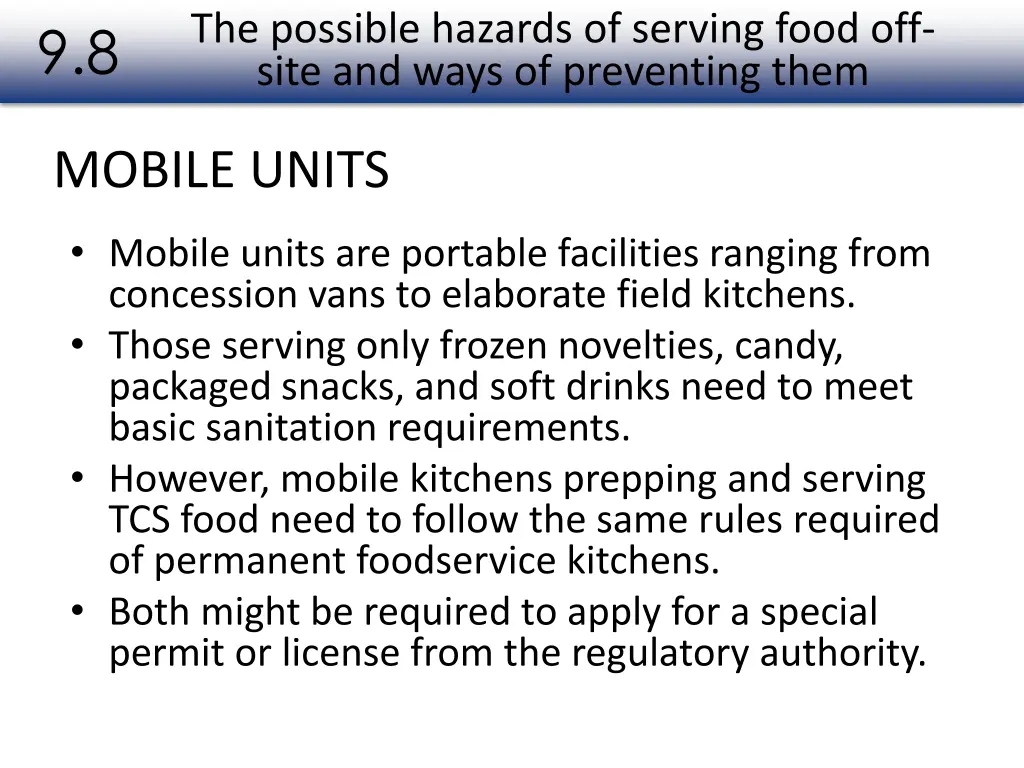 the possible hazards of serving food off site 3