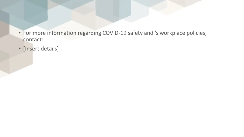 for more information regarding covid 19 safety