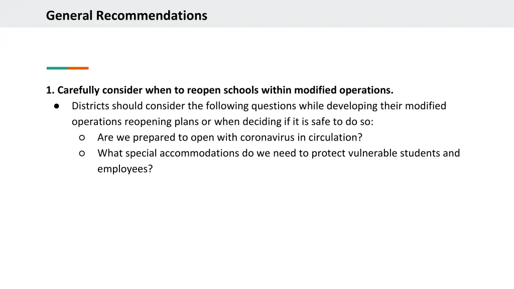 general recommendations 2