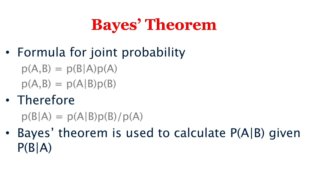 bayes theorem