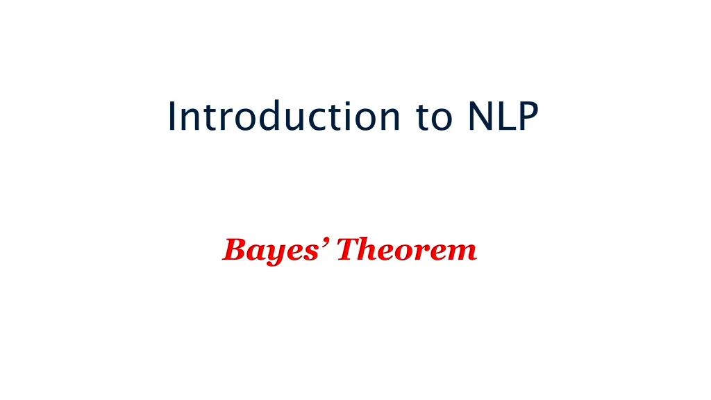 introduction to nlp