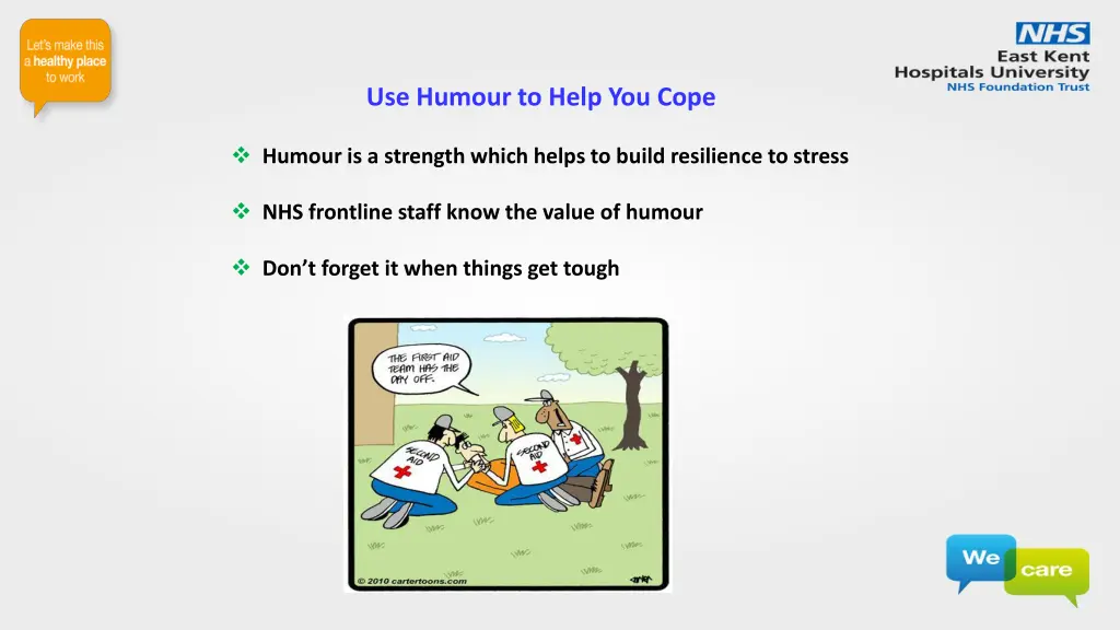 use humour to help you cope