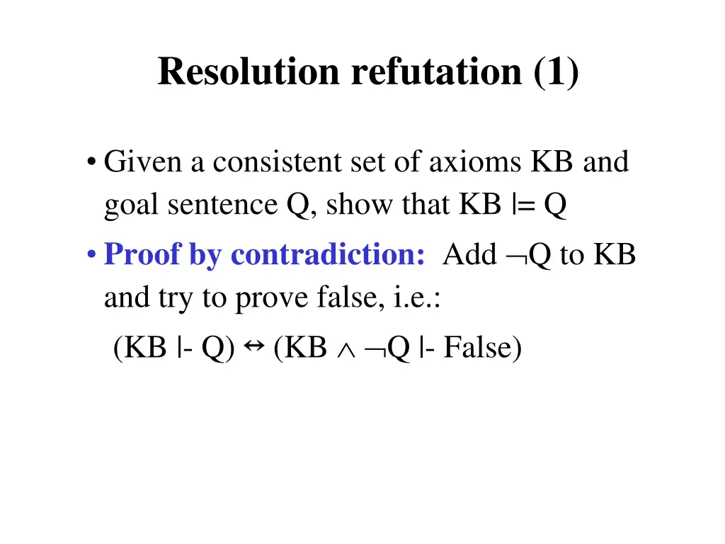 resolution refutation 1