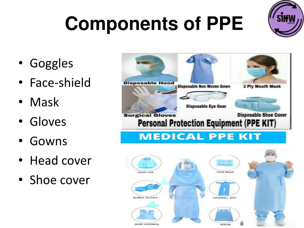 components of ppe