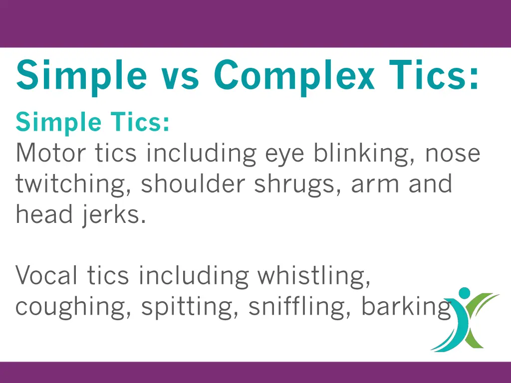 simple vs complex tics