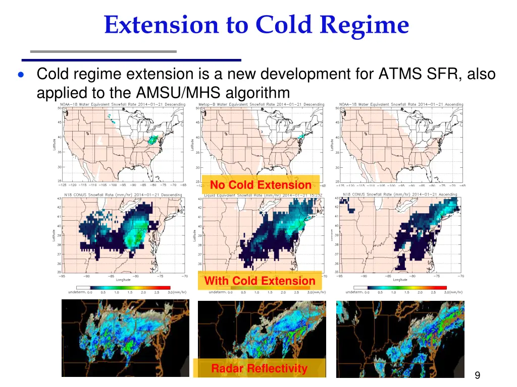 extension to cold regime 1