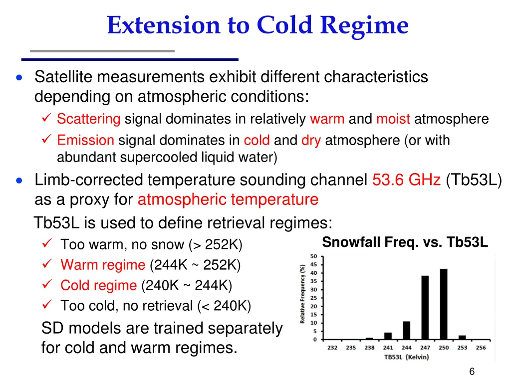 extension to cold regime