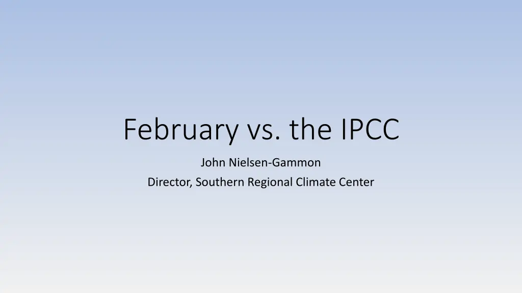 february vs the ipcc