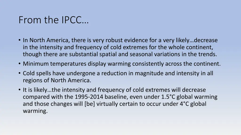 from the ipcc