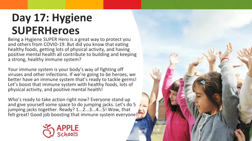 day 17 hygiene superheroes