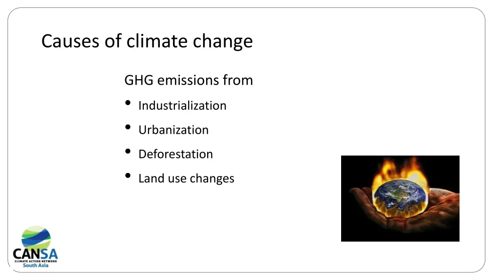 causes of climate change