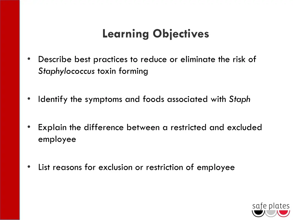 learning objectives