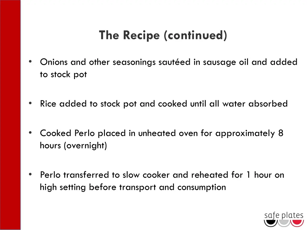 the recipe continued