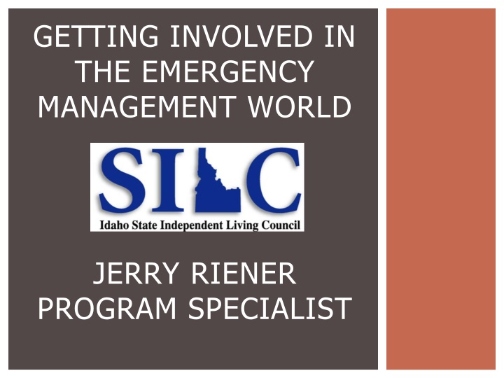 getting involved in the emergency management world