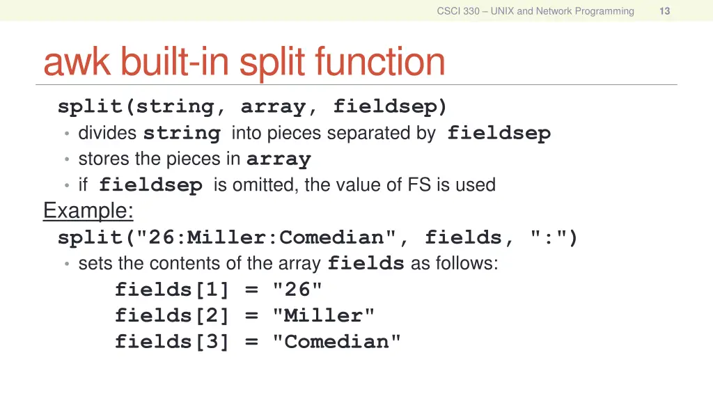 csci 330 unix and network programming 12