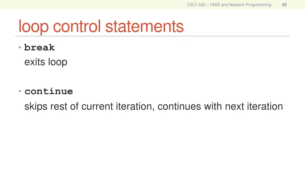 csci 330 unix and network programming 19