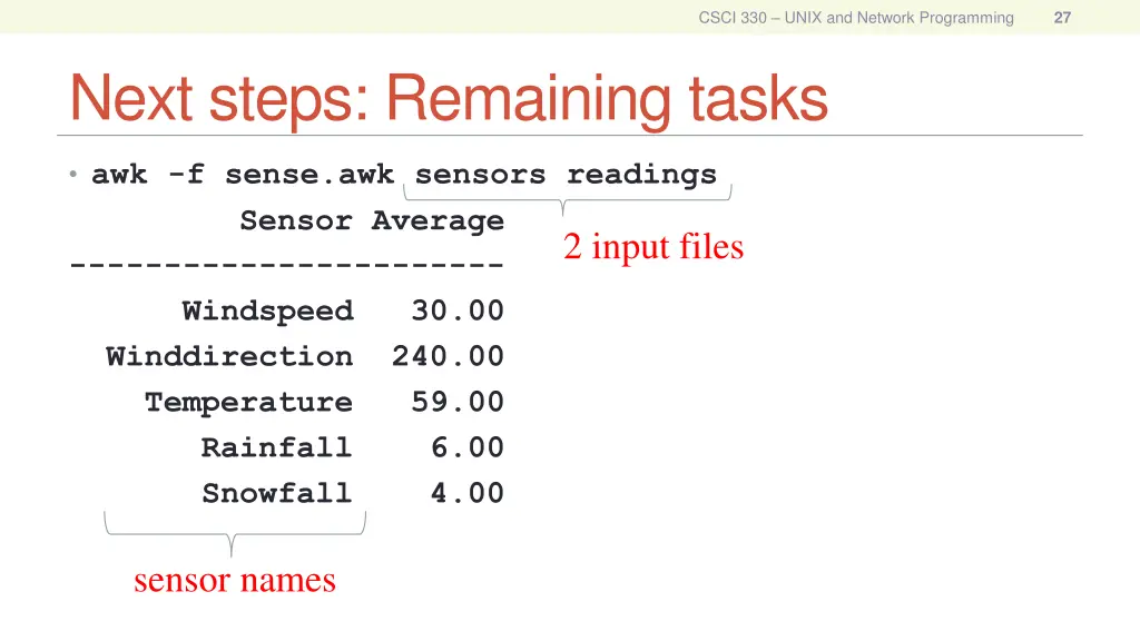 csci 330 unix and network programming 26