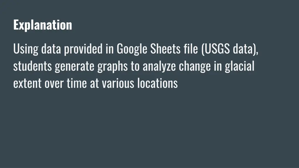 explanation using data provided in google sheets