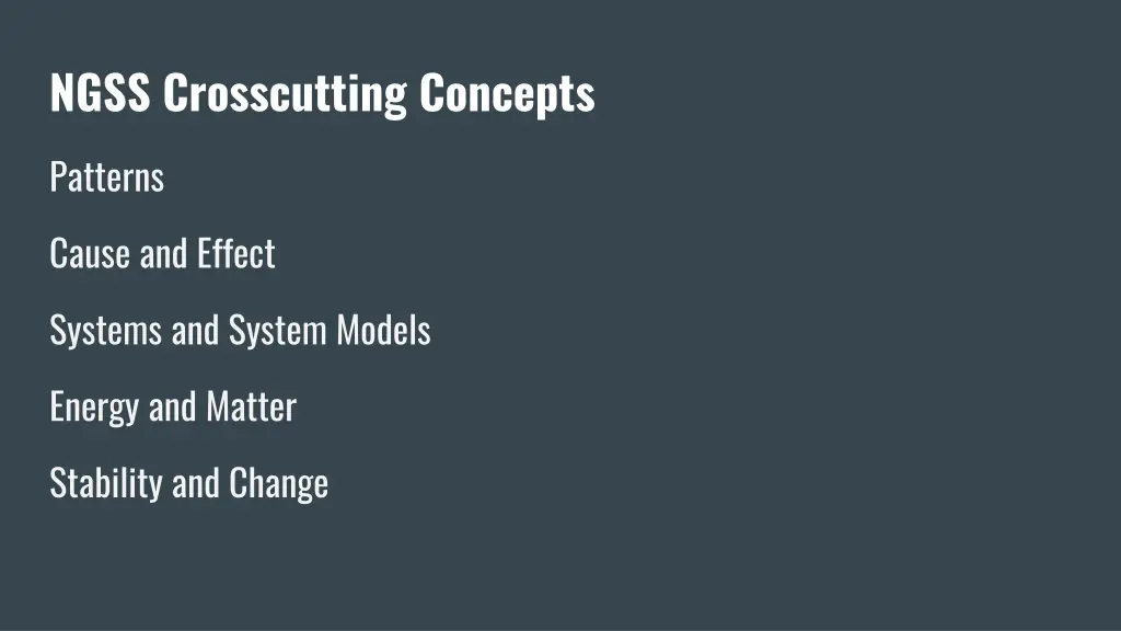 ngss crosscutting concepts