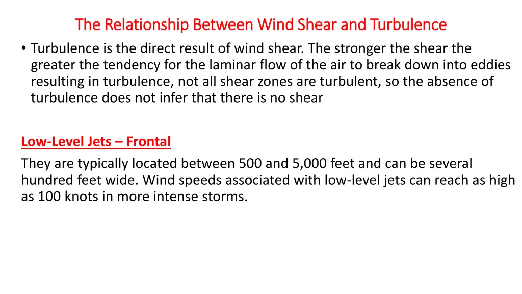 the relationship between wind shear